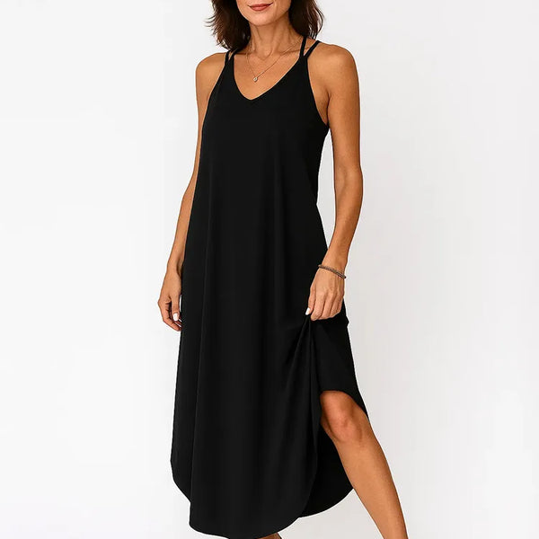 Ava - Robe Longue Fluide d'Été Légère et Élégante