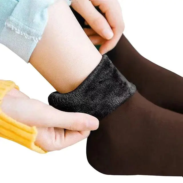 Chaussettes d'Hiver Chauffantes à Doublure en Laine