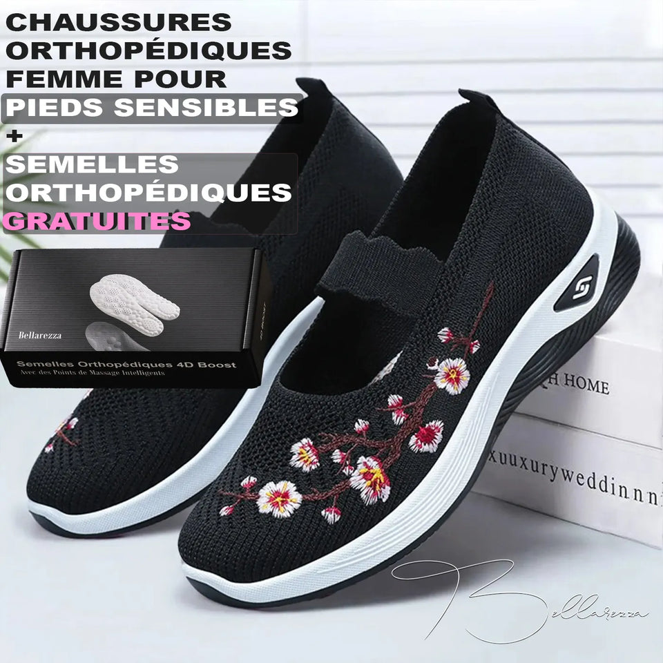 Chaussures Orthopédiques Femme Pour Pieds Sensibles Max Confort + Semelles Orthopédiques Gratuites