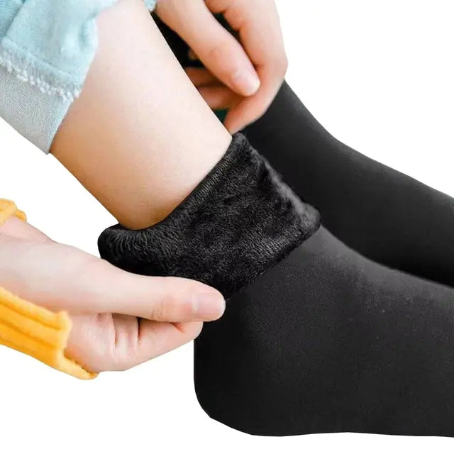Chaussettes d'Hiver Chauffantes à Doublure en Laine