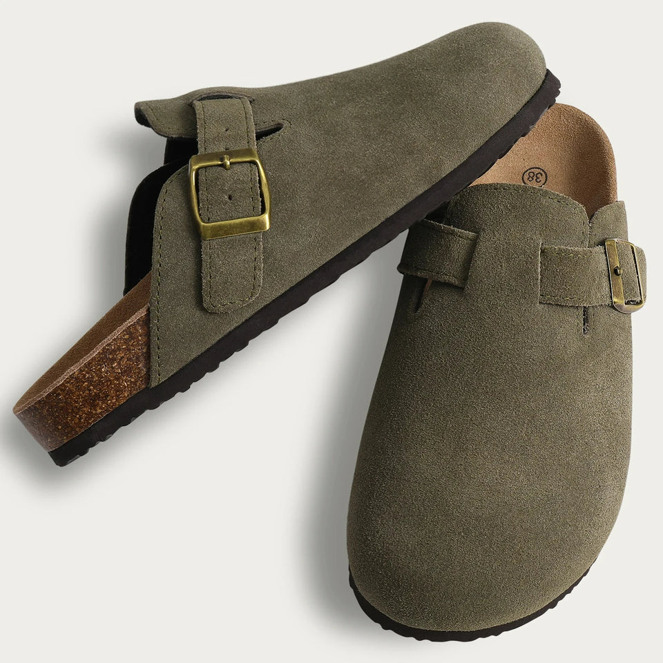 Claquettes Orthopédiques Pour Femme En Suède
