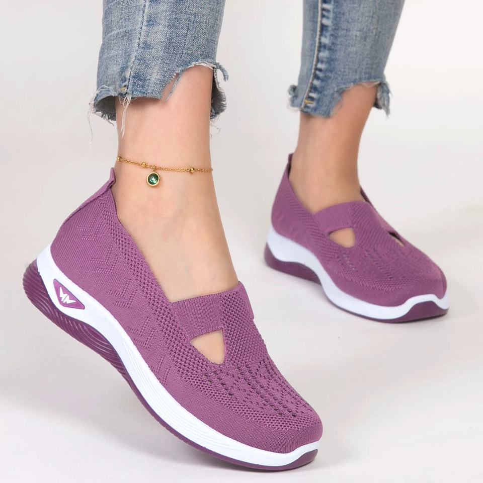 Chaussures Orthopédiques Femme Ultra Confort Faciles à Enfiler + Semelles Orthopédiques Gratuites
