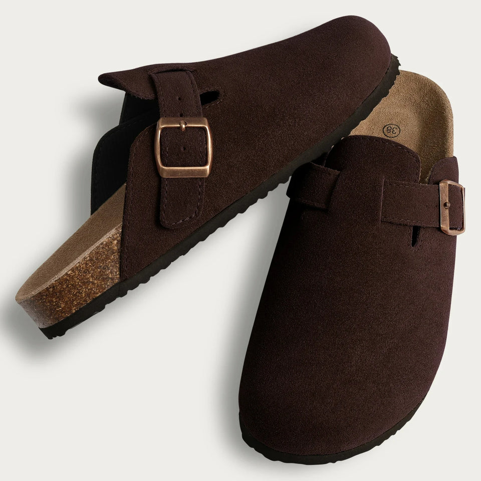Claquettes Orthopédiques Pour Femme En Suède