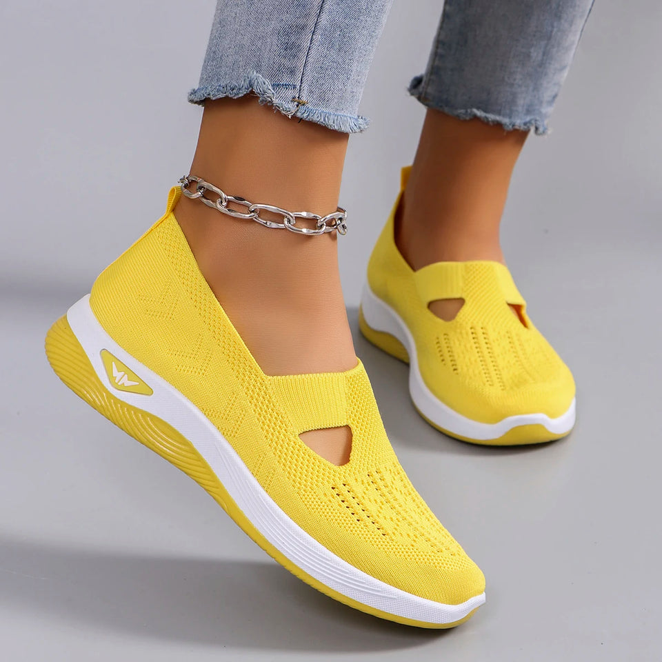 Chaussures Orthopédiques Femme Ultra Confort Faciles à Enfiler + Semelles Orthopédiques Gratuites