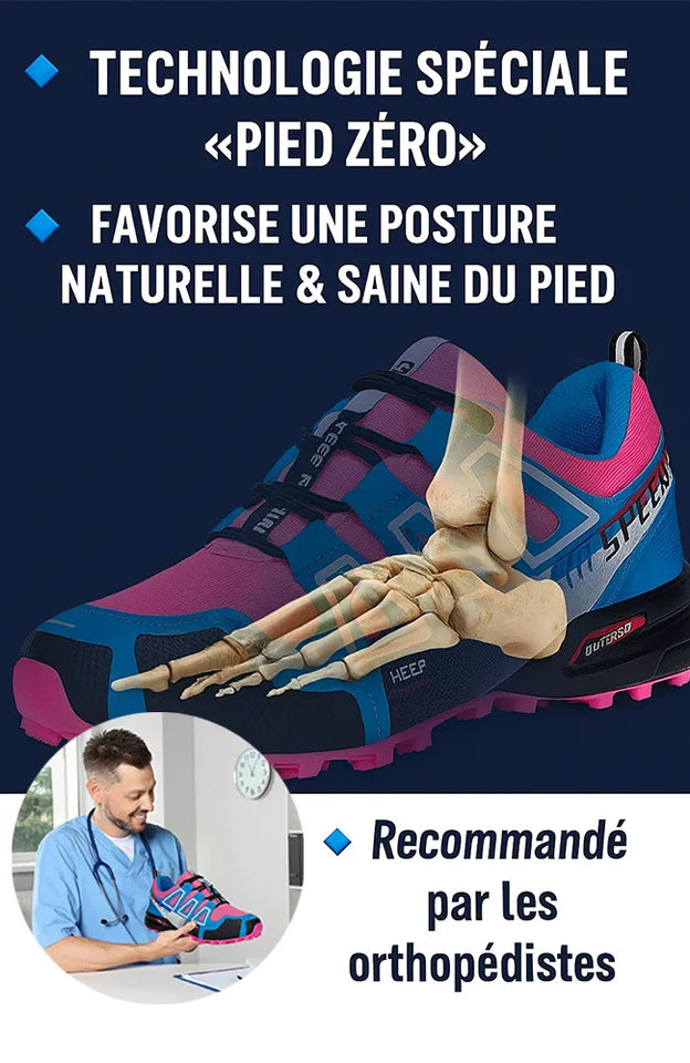 ErgoTrek Speed 3- Chaussure de trekking et de randonnée ergonomique, soulageant la douleur