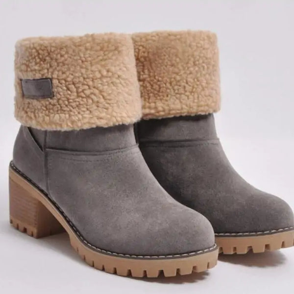 Bottes Femme d'Hiver en Laine Avec Talon - Déméter