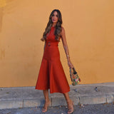 Robe de Noël Agathe en coton tricoté, élégante et confortable, parfaite pour les fêtes 2.